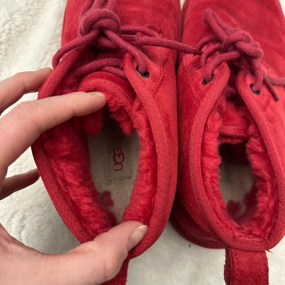 UGG Suede Fur Lined Neumal Boot Lace Up Chukka Ankle Boots - Picture 8 of 8